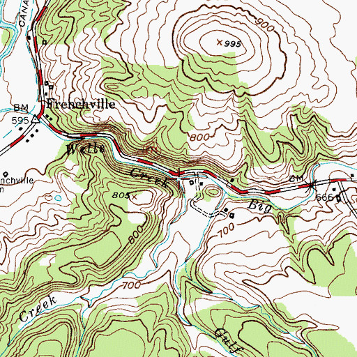 Topographic Map of Big Brook, NY