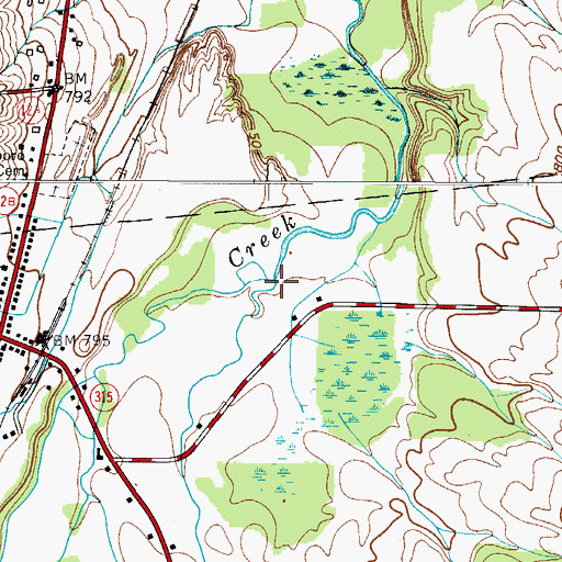 Topographic Map of Big Creek, NY