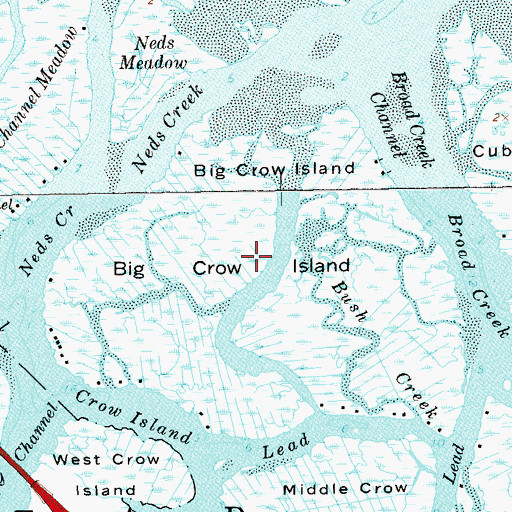 Topographic Map of Big Crow Island, NY