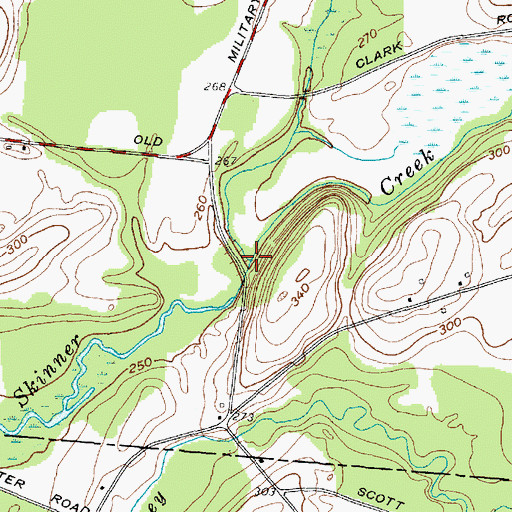 Topographic Map of Big Deerlick Creek, NY