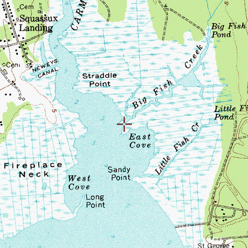 Topographic Map of Big Fish Creek, NY