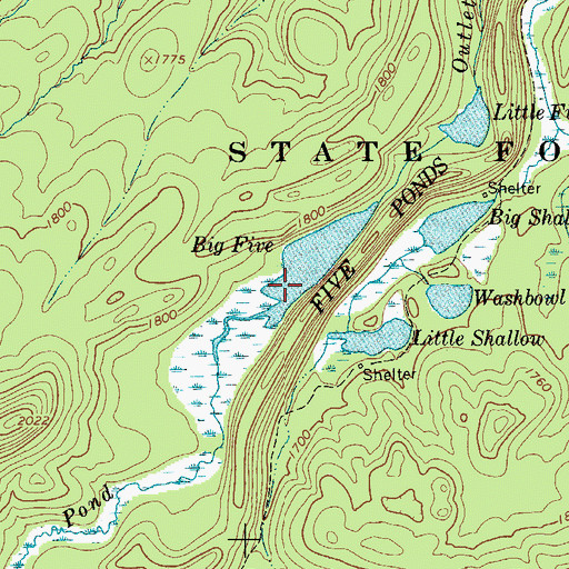 Topographic Map of Big Five, NY