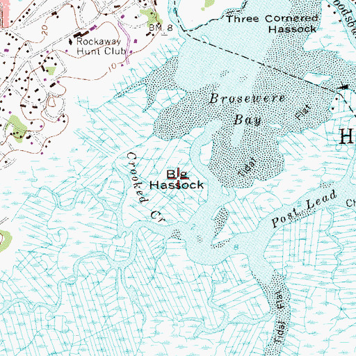 Topographic Map of Big Hassock, NY