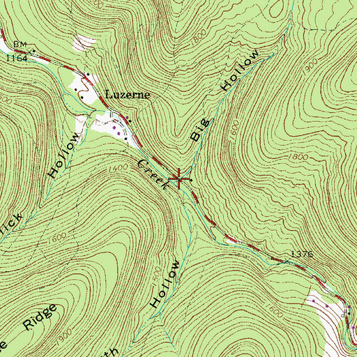 Topographic Map of Big Hollow, NY