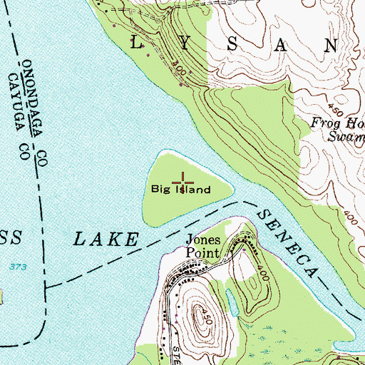 Topographic Map of Big Island, NY