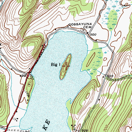 Topographic Map of Big Island, NY