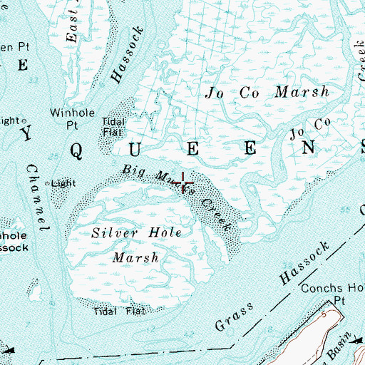 Topographic Map of Big Mucks Creek, NY