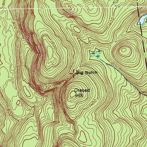 Topographic Map of Big Notch, NY