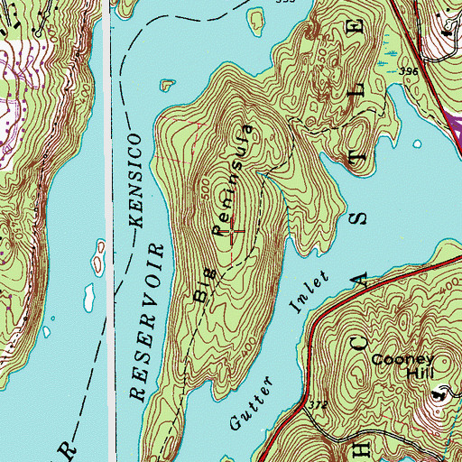 Topographic Map of Big Peninsula, NY