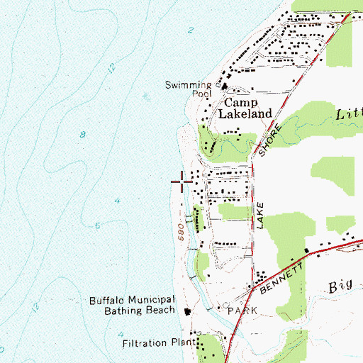 Topographic Map of Big Sister Creek, NY
