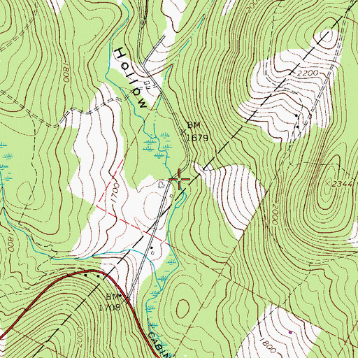Topographic Map of Bigger Hollow, NY