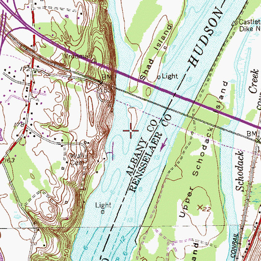 Topographic Map of Binnen Kill, NY