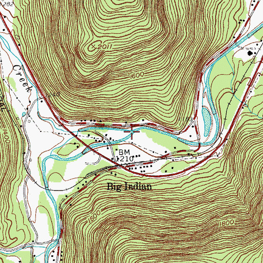 Topographic Map of Birch Creek, NY