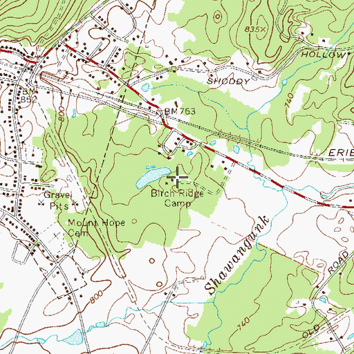 Topographic Map of Birch Ridge Camp, NY