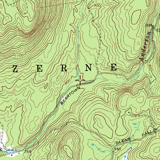 Topographic Map of Bird Brook, NY