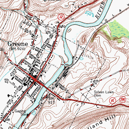Topographic Map of Birdsall Brook, NY