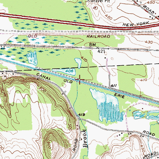 Topographic Map of Bitter Brook, NY