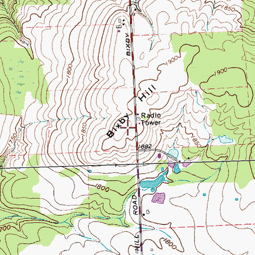 Topographic Map of Bixby Hill, NY