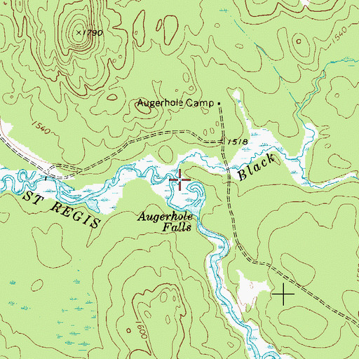 Topographic Map of Black Brook, NY