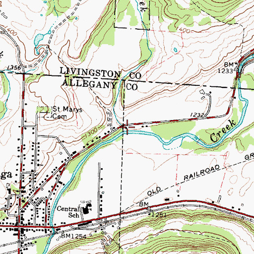 Topographic Map of Black Creek, NY