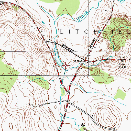 Topographic Map of Black Creek, NY