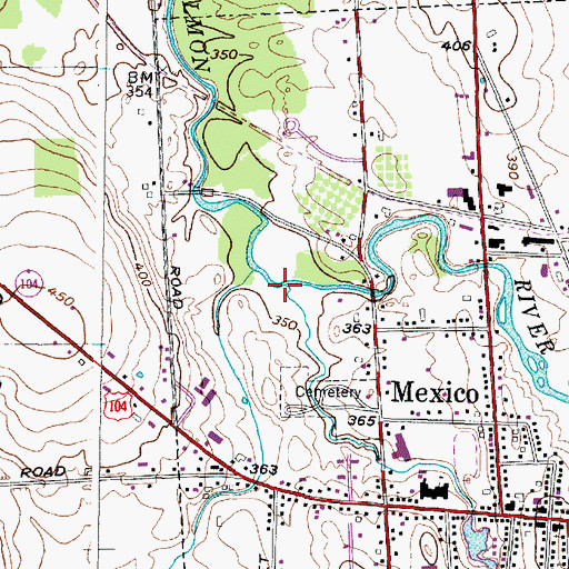 Topographic Map of Black Creek, NY
