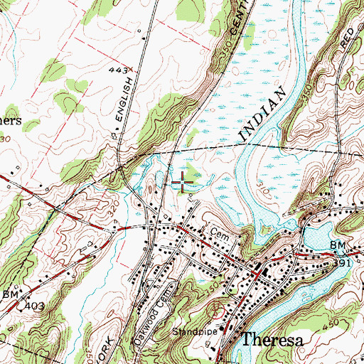 Topographic Map of Black Creek, NY