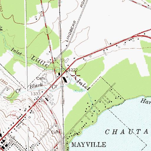 Topographic Map of Black Creek, NY