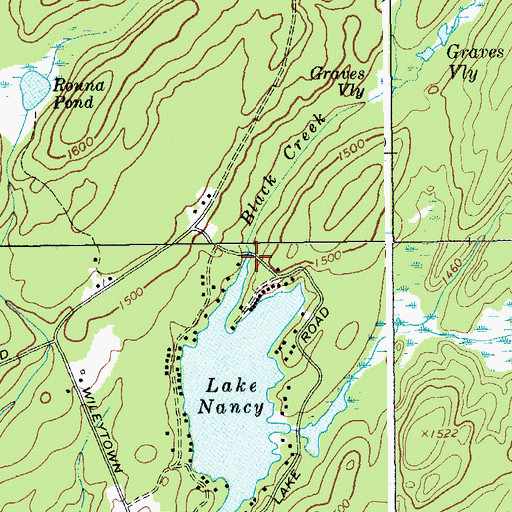 Topographic Map of Black Creek, NY