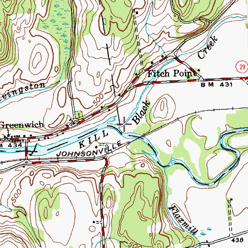 Topographic Map of Black Creek, NY
