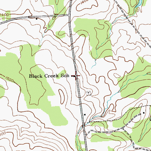 Topographic Map of Black Creek School, NY