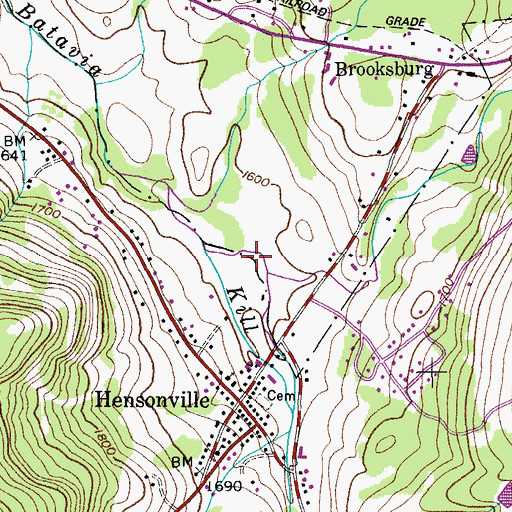 Topographic Map of Black Dome Valley, NY