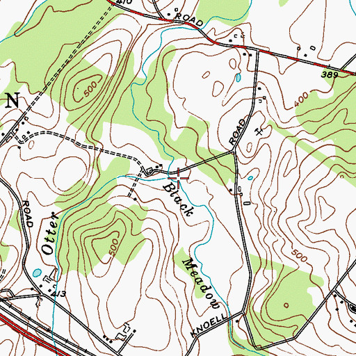 Topographic Map of Black Meadow Creek, NY