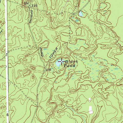 Topographic Map of Black Pond, NY