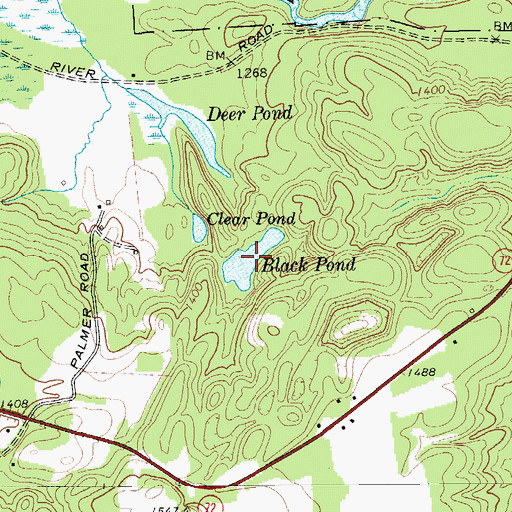 Topographic Map of Black Pond, NY