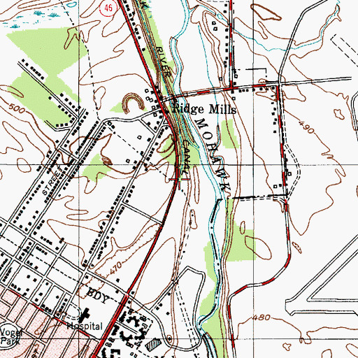 Topographic Map of Black River Canal, NY