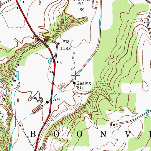 Topographic Map of Black River Canal, NY