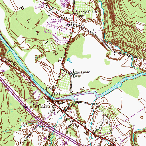 Topographic Map of Blackman Cemetery, NY