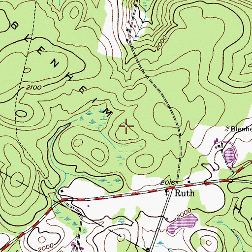 Topographic Map of Blenheim Hill, NY