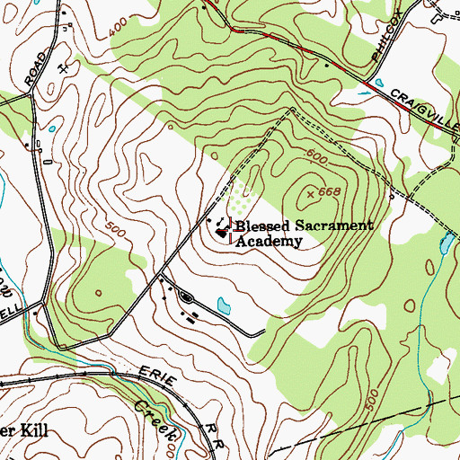 Topographic Map of Blessed Sacrament Academy, NY