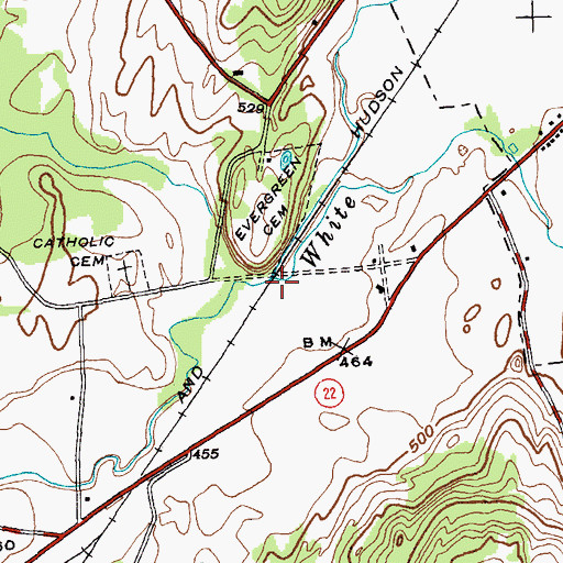 Topographic Map of Blind Buck Stream, NY