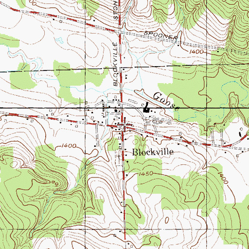 Topographic Map of Blockville, NY