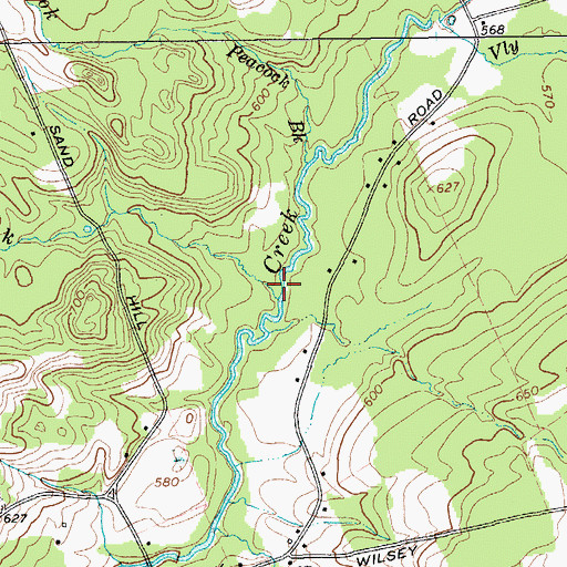 Topographic Map of Blue Brook, NY
