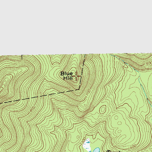 Topographic Map of Blue Hill, NY