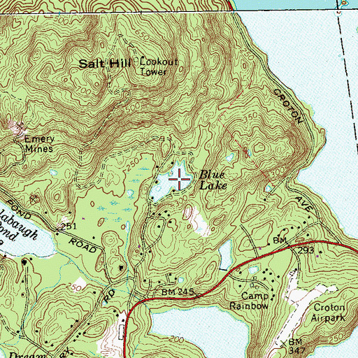 Topographic Map of Blue Lake, NY