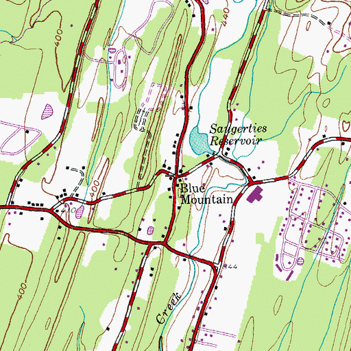 Topographic Map of Blue Mountain, NY