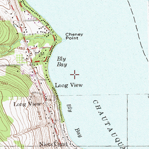 Topographic Map of Bly Bay, NY