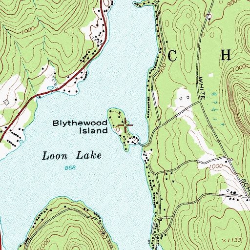 Topographic Map of Blythewood Island, NY