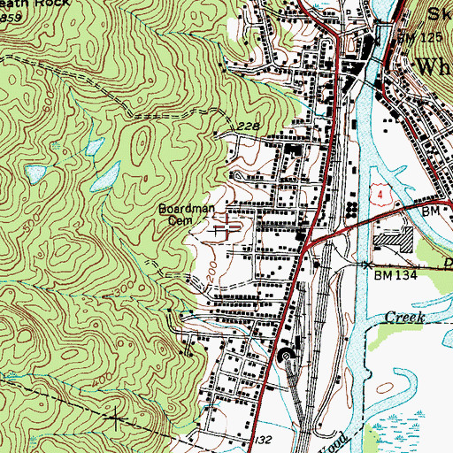 Topographic Map of Boardman Cemetery, NY