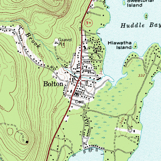 Topographic Map of Bolton, NY